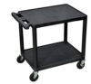 Casafoyer 26" H Black 2 Shelf A/V Multipurpose Utility Cart