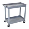 Casafoyer EC11-G Tub Storage Cart 2 Shelves-Gray, 32" x 18"