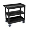 Casafoyer EC121HD-B 32" x 18" Cart-Two Tub/One Flat Shelves