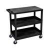 Casafoyer EC211-B 32" x 18" Cart-Two Tub/One Flat Shelves