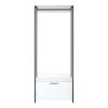 Casafoyer Fiona Wood and Metal Walk-in Closet with One Drawer - Pack of 2
