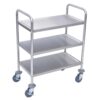 Casafoyer L100S3 37" H Stainless Steel Cart-Three Shelves