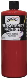 Casafoyer Versatemp Premium Heavy-Bodied Tempera Paint, Primary Red, 1 Quart - Pack of 2