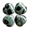 Casaper Natural Kambaba Jasper Puff Heart Palm Stone Set, Polished Carving Pocket Worry Stone Love Reiki Balancing 1”(25mm), Pack of 4