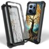 Case for Consumer Cellular Iris Connect 2 w/ Screen Protector, Orange Book