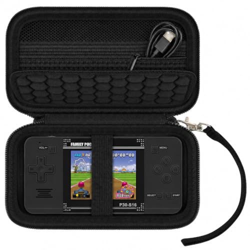 Case for WELLST·G Handheld Game for Kids Adults, Universal fit for TaddToy/ for Beijue 16-Bit Handheld Console - Retro Video Games Travel Storage Cover Bag, Portable Electronic Organizer Holder (Black)