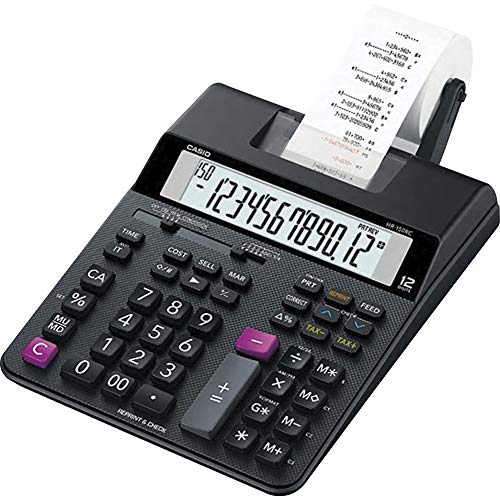 Casio HR-200RC – Desktop Printing Calculator with Dual-Color Print & 150-Step Check | Cost/Sell/Margin, Tax & Calendar | New Version of HR-150TM | Ideal for Accounting & Retail