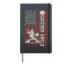 Catcher Uncle US Flag Uncle Of A Baseball Catcher Uncle Hardcover Journal, Black