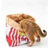 Cat Crinkle Sack,Cat Toy Kraft Paper Tunnel Bag Toy,25.6x19.7 Inch Interactive and Foldable Cat Sack for Kitten to Hide(B)