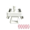 Cat Eye Magnet for Nails Gyro-Style 360° Rotating Quad-Magnet Glass Bead Effect Gel Polish French Tip Salon Beginners Home DIY Manicure Tool (white)