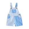 Cathery Toddler Boy Denim Overalls Shortalls for Playground and Backyard Fun (Sky Blue, 5-6 Years)