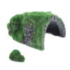 CATIEBYE Resin Reptile Hide Cave for Terrarium Decor, Habitat Hideout Realistic Simulation, Sturdy Resin Material, Reduces Daylight, for Reptiles and Small Pets