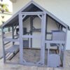 Catio Outdoor Cat Enclosure Large Cat Houses for 5-6 Cats,Kitty House with Resting Box,Bridges,Walks,Waterproof Tarp Roof, 69.8" L x 55.1" W x 69.8" H