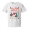 Cat Reading Graphic T-Shirt Cozy Tea Fiction Lover Tee