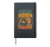 Cats books and coffee Cafe Coffee Drinker Hardcover Journal, Black