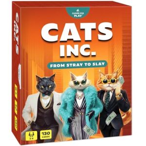 Cats Inc Strategy Card Game for Kids, Adults, Teens & Families, 2-6 Players