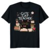Cat Teacher Gift T-Shirt Kawaii Supplies Mascot Graphic Tee