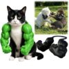 Cat Toys Muscle Arms, Funny Printed Cat's Neck Arm with Muscle
