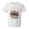 Cat with Books T-Shirt Currently Reading Cozy Graphic Tee