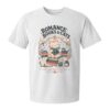 Cat with Books T-Shirt Romance Reader Heart Pages Whimsical Tee