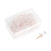Cawwgt 100pcs Transparent Rose Gold Push Pins Thumb Thumbtack Board Pins Drawing Photo