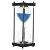 CAXUSD 60-Minute Sand Hourglass Timer for Office and Café Use, Glass and Aluminum Visual Timer with Multipurpose Utility, Classic Vintage Style Hourglass for Games and Time Management