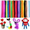 Caydo 1000 Pieces Pipe Cleaners Bulk Assorted 20 Colors Chenille Stems for Kids Creative Arts and Crafts Projects and Home Decorations(6 mm x 12 inch)