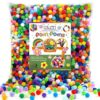 Caydo 2000 Pieces Small Pom Poms for Crafts, 1cm Pompom Balls for Kids DIY Art Craft Projects and Home Decorations