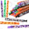 CCINEE 36Pcs Halloween Bubble Wands Bulk, Mini Bubbles with Stickers Halloween Bubble Pipe Toys for Kids Treat Or Trick Gifts Goodie Bag Stuffers Classroom Prize Party Favor Bubble Sticks