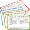 ceiba tree 60Pcs Teacher Mail Notes to Parents Happy Mail Postcards Classroom Must Haves for Preschool Elementary Kindergarten School Teacher Supplies