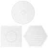 C'eitura 3Pcs 5mm Beads Boards High Temperature Resistance Large Clear Pegboards Kits Easy to Clean for Adults Beginners DIY Beading Projects (3 Types)