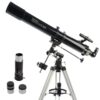 Celestron - PowerSeeker 80EQ Telescope - Manual German Equatorial Telescope for Beginners - Compact and Portable - Bonus Astronomy Software Package - 80mm Aperture