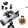Celestron StarSense Explorer LT 114AZ App-Enabled Telescope – 114mm Newtonian Reflector with Smartphone Dock & StarSense App – iPhone & Android Compatible – Easy-to-Use for Beginners