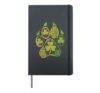 Celtic Shamrock Paw Print st Patrick's Day Dog Owner Lovers Hardcover Journal, Black