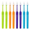Ceonam 8 Pack Manual Interdental Toothbrushes Soft Bristle Oral Cleaning Brushes, Ergonomic Handle Design, Plaque Stain Cleaner Gum Line Care Kit, 4 Colors 2 Each for Braces Travel Hygiene