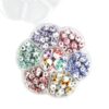 Ceramic Beads, Heart Beads, Round Porcelain Beads 8 mm Multicolor Flower Printed Spacer Beads Handmade Porcelain Craft Beading Kit for Jewelry Making Supplies DIY Crafts Bracelets Necklace (1)