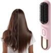 Ceramic Heating Straightening Brush with Negative Ions for Smooth, Shiny Hair