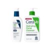 CeraVe PM Facial Moisturizing Lotion, 3oz+ Hydrating Facial Cleanser, 16oz
