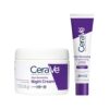CeraVe Skin Renewing Night Cream, 1.7 Ounce+ Skin Renewing Brightening Lotion SPF 30, 1.35 fl oz