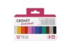 CERNIT CEASS001C - Un Assorttiment 12 Pains de Pâtes Cernit 25 g - Pâte polymère assorttiments de 12 couleurs basiques - Gamme number one - Modelage, DIY adults