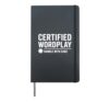 Certified Wordplay Punny Humor Squad Pun Hardcover Journal, Black