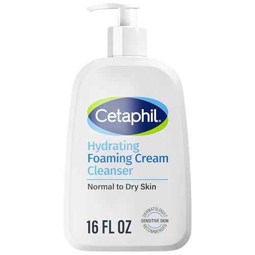 Cetaphil Cream to Foam Face Wash, Hydrating Foaming Cream Cleanser, 16 oz, For Normal to Dry, Sensitive Skin, with Soothing Prebiotic Aloe, Hypoallergenic, Fragrance Free (Pack of 12)