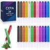ceya 24 Pcs Glitter Glue Stick Set,12 Color Each 10ml Washable Glue Pens