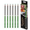 Cezanne Creative Mark Premium Colored Pencils Bright Green 6 Pack - Highly-Pigmented Drawing Pencils - Coloring Pencils for Drawing, Blending, Coloring, and More