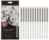 Cezanne Creative Mark Premium Colored Pencils White Set of 12 - Highly-Pigmented Coloring Pencils for Drawing, Blending, Coloring, and More