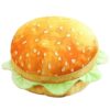 CGTQROVR 2-in-1 Cheeseburger Pillow that Opens 16 Inch Cute 3D Simulation Hamburger Plush Pillow Funny Food Stuffed Burger Cushion with Zipper for Home Office Home Decor Girl
