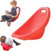 Chair Green, Flexible Seating for Classroom Elementary, Floor Chair with Back rt, Portable Plastic Reading Chairs, Sensory Seating Rocker Egg Chairs, 1 Pcs (Red 1 PCS)