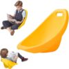 Chair Green, Flexible Seating for Classroom Elementary, Floor Chair with Back rt, Portable Plastic Reading Chairs, Sensory Seating Rocker Egg Chairs, 1 Pcs (Yellow 1 PCS)