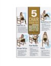 Chair Yoga Exercises Poster Canvas Art Poster and Wall Art Print Modern Family Bedroom Decor 12x18inch