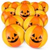 Chalyna 12 Pack 12 Inches Summer Halloween Beach Ball Orange Inflatable Pool Ball Bulk for Summer Beach Pool Party Birthday Game Gifts Decoration Favors Photo Prop Supplies